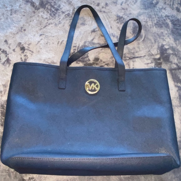 MICHAEL Michael Kors Handbags - Michael Kors Navy Jet Set Travel Medium Tote Purse MK 13.5" x 4.5" x 12"